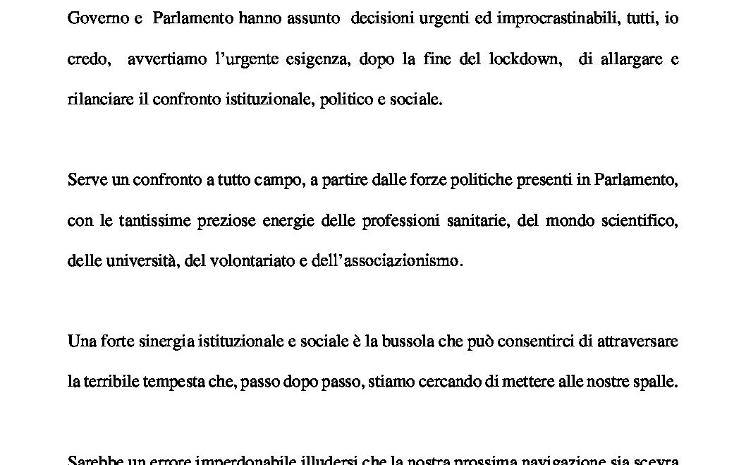 DISCORSO INTEGRALE MINISTRO SPERANZA AL SENATO